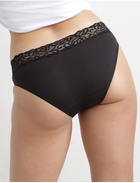 Набор трусов из хлопка Dim COTON FEMININE 4633 (2 шт) черный, Цвет: черный/черный, Размеры: S/M, изображение 2