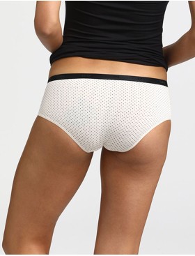 Набор хлопковых трусов брифов Dim LES POCKETS COTON 4C20 с черным бантом - 3 штуки, Цвет: с черным бантом, Размеры: XXS/XS, изображение 2