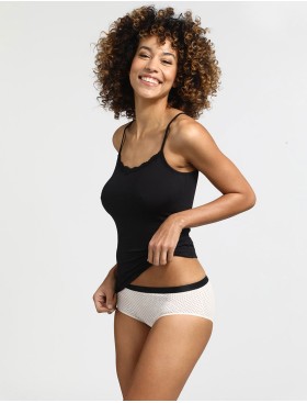 Набор хлопковых трусов брифов Dim LES POCKETS COTON 4C20 с черным бантом - 3 штуки, Цвет: с черным бантом, Размеры: XXS/XS, изображение 5