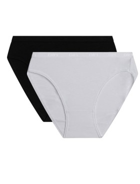 Набор трусиков из хлопка Dim COTTON BIO 4D97 черный и белый, Цвет: черный/белый, Размеры: S/M, изображение 4