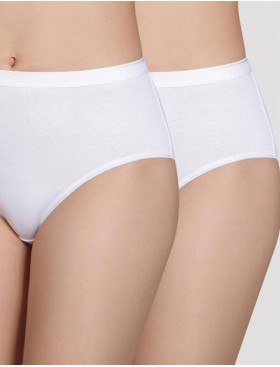 Набор хлопковых трусиков-макси Dim COTTON BIO 4D98 белый, Цвет: белый/белый, Размеры: S/M