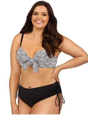 Черно-белый купальник с регулируемыми плавками Lorin L2520/3 BIG, Цвет: черно-белый, Размеры: 80D