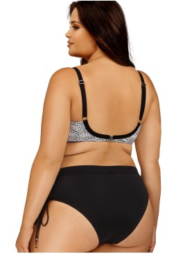 Черно-белый купальник с регулируемыми плавками Lorin L2520/3 BIG, Цвет: черно-белый, Размеры: 80D, изображение 2