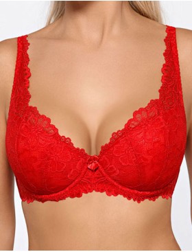 Бюстгальтер балконет тюльпан MAT CARMELA 053-22 красный, Цвет: красный, Размеры: 70I