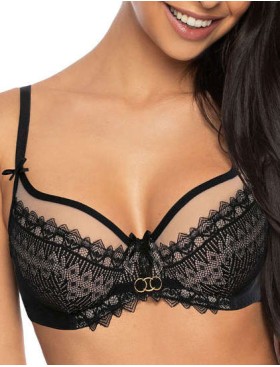 Бюстгальтер мягкий MAT MARION bezowo-czarny M-3539-2, Цвет: черный, Размеры: 65F