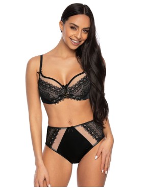 Бюстгальтер мягкий MAT MARION bezowo-czarny M-3539-2, Цвет: черный, Размеры: 65F, изображение 5