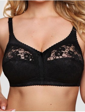 Мягкий бюстгальтер без косточек Senselle VINTAGE 11003 / 11013 черный, Цвет: черный, Размеры: 80G