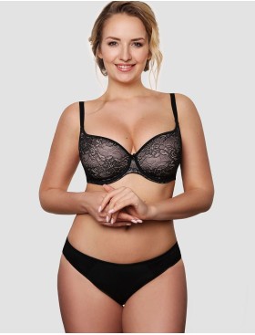 Бюстгальтер спейсер Senselle PLATINUM 14001 черный/пион, Цвет: черный/пион, Размеры: 75C, изображение 4