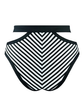 Высокие полосатые плавки UNICONF CBC233 V1 SPICY STRIPES, Цвет: черно-белый, Размеры: L, изображение 5