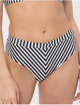 Женские плавки в полоску UNICONF CBC234 V1 SPICY STRIPES, Цвет: черно-белый, Размеры: S