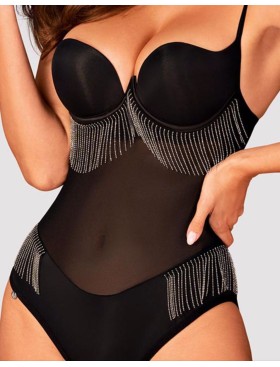 Соблазнительное боди Obsessive MILLADIS TEDDY, Цвет: черный, Размеры: XL/2XL, изображение 2