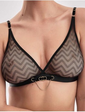 Эластичный бюстгальтер сеточка Alles SONO M/BF bralette черный, Цвет: черный, Размеры: S