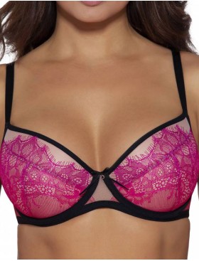 Бюстгальтер пуш-ап с розовым кружевом Ava AMBRE 2031 P-UP pink, Цвет: розовый, Размеры: 70E