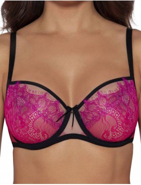 Мягкий бюстгальтер с розовым кружевом Ava AMBRE 2033 M pink, Цвет: розовый, Размеры: 70I