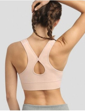 Спортивный бюстгальтер без застежки Dim SPORT 0BV8 розовый миндаль, Цвет: розовый миндаль, Размеры: XL, изображение 2