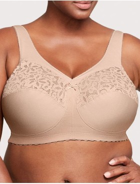 Хлопковый бюстгальтер без косточек Glamorise GI1001 кофе, Цвет: кофе, Размеры: 115D