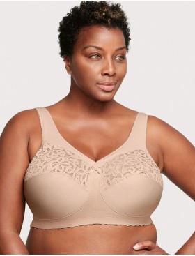 Хлопковый бюстгальтер без косточек Glamorise GI1001 кофе, Цвет: кофе, Размеры: 115D, изображение 3