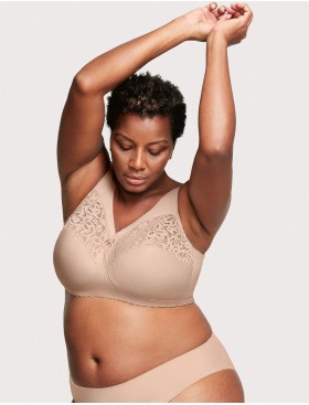 Хлопковый бюстгальтер без косточек Glamorise GI1001 кофе, Цвет: кофе, Размеры: 115D, изображение 8