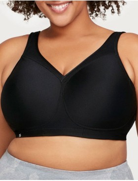 Спортивный бюстгальтер Glamorise GI1006 черный, Цвет: черный, Размеры: 95C