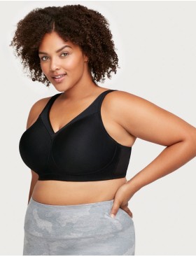 Спортивный бюстгальтер Glamorise GI1006 черный, Цвет: черный, Размеры: 95C, изображение 7