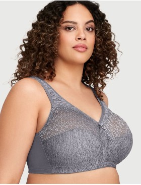 Комфортный бюстгальтер Glamorise GI1064 серый, Цвет: серый, Размеры: 90D, изображение 4