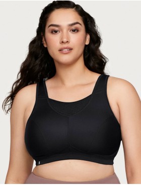 Спортивный бюстгальтер для большого бюста Glamorise GI1067 черный, Цвет: черный, Размеры: 100H, изображение 4