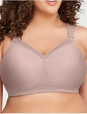 Бюстгальтер мягкий без косточек Glamorise GI1080 серо-коричневый, Цвет: серо-коричневый, Размеры: 90D