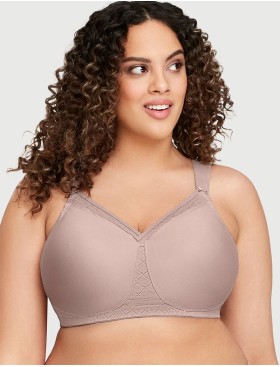 Бюстгальтер мягкий без косточек Glamorise GI1080 серо-коричневый, Цвет: серо-коричневый, Размеры: 90D, изображение 3