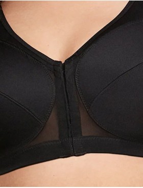 Бюстгальтер с застежкой спереди Glamorise GI1265 черный, Цвет: черный, Размеры: 115D, изображение 5