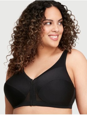 Бюстгальтер с застежкой спереди Glamorise GI1265 черный, Цвет: черный, Размеры: 115D, изображение 4