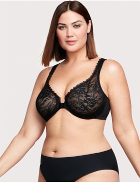 Бюстгальтер с застежкой спереди Glamorise GI9245 черный, Цвет: черный, Размеры: 90B, изображение 7