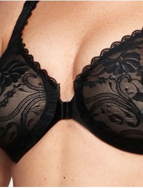 Бюстгальтер с застежкой спереди Glamorise GI9245 черный, Цвет: черный, Размеры: 90B, изображение 4