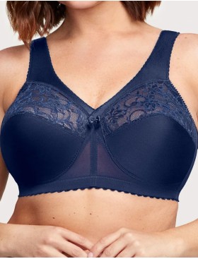 Бюстгальтер с широкими лямками Glamorise GI1000 синий, Цвет: синий, Размеры: 90D