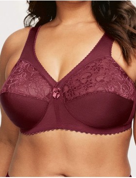 Бюстгальтер с широкими лямками Glamorise GI1000 темно-бордовый, Цвет: темно-бордовый, Размеры: 115D