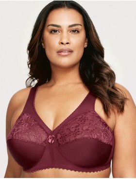 Бюстгальтер с широкими лямками Glamorise GI1000 темно-бордовый, Цвет: темно-бордовый, Размеры: 115D, изображение 3