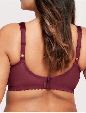 Бюстгальтер с широкими лямками Glamorise GI1000 темно-бордовый, Цвет: темно-бордовый, Размеры: 115D, изображение 2