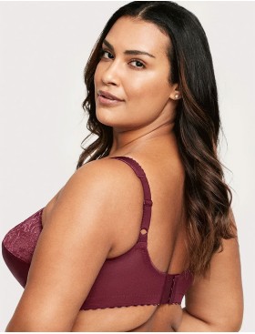 Бюстгальтер с широкими лямками Glamorise GI1000 темно-бордовый, Цвет: темно-бордовый, Размеры: 115D, изображение 7