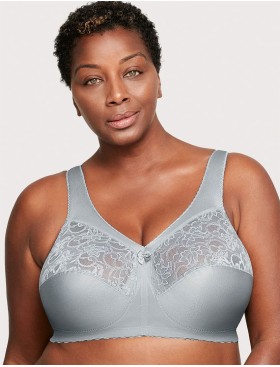 Бюстгальтер с широкими лямками Glamorise GI1000 серый, Цвет: серый, Размеры: 90D, изображение 3