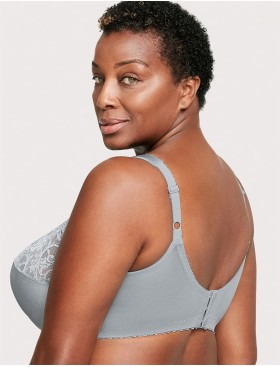 Бюстгальтер с широкими лямками Glamorise GI1000 серый, Цвет: серый, Размеры: 90D, изображение 4