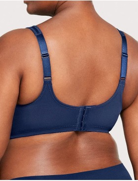 Бескаркасный бюстгальтер минимайзер Glamorise GI1003 темно-синий, Цвет: синий, Размеры: 90C, изображение 2