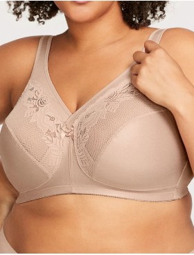 Бескаркасный бюстгальтер минимайзер Glamorise GI1003 кофе, Цвет: кофе, Размеры: 90D