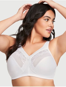 Бескаркасный бюстгальтер минимайзер Glamorise GI1003 белый, Цвет: белый, Размеры: 90D, изображение 3