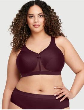 Бюстгальтер мягкий без косточек Glamorise GI1005 винный, Цвет: винный, Размеры: 115D, изображение 4