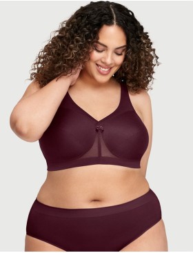 Бюстгальтер мягкий без косточек Glamorise GI1005 винный, Цвет: винный, Размеры: 115D, изображение 7