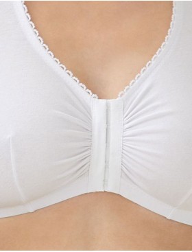 Мягкий бюстгальтер с застежкой спереди Glamorise GI1908 белый, Цвет: белый, Размеры: 75E/F, изображение 4