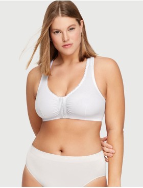 Мягкий бюстгальтер с застежкой спереди Glamorise GI1908 белый, Цвет: белый, Размеры: 75E/F, изображение 7