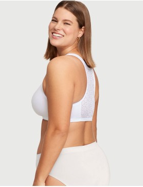 Мягкий бюстгальтер с застежкой спереди Glamorise GI1908 белый, Цвет: белый, Размеры: 75E/F, изображение 8