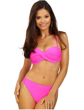 Ярко-розовый купальник бандо Lorin L2531/3, Цвет: ярко-розовый, Размеры: 70C