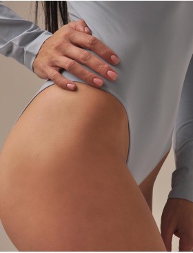 Боди с длинным рукавом MY BO289 iris, Цвет: голубой, Размеры: L, изображение 3