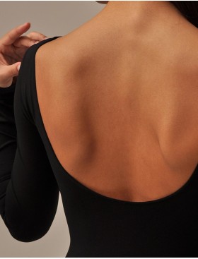 Боди с открытой спиной MY BO295 nero, Цвет: черный, Размеры: L, изображение 4